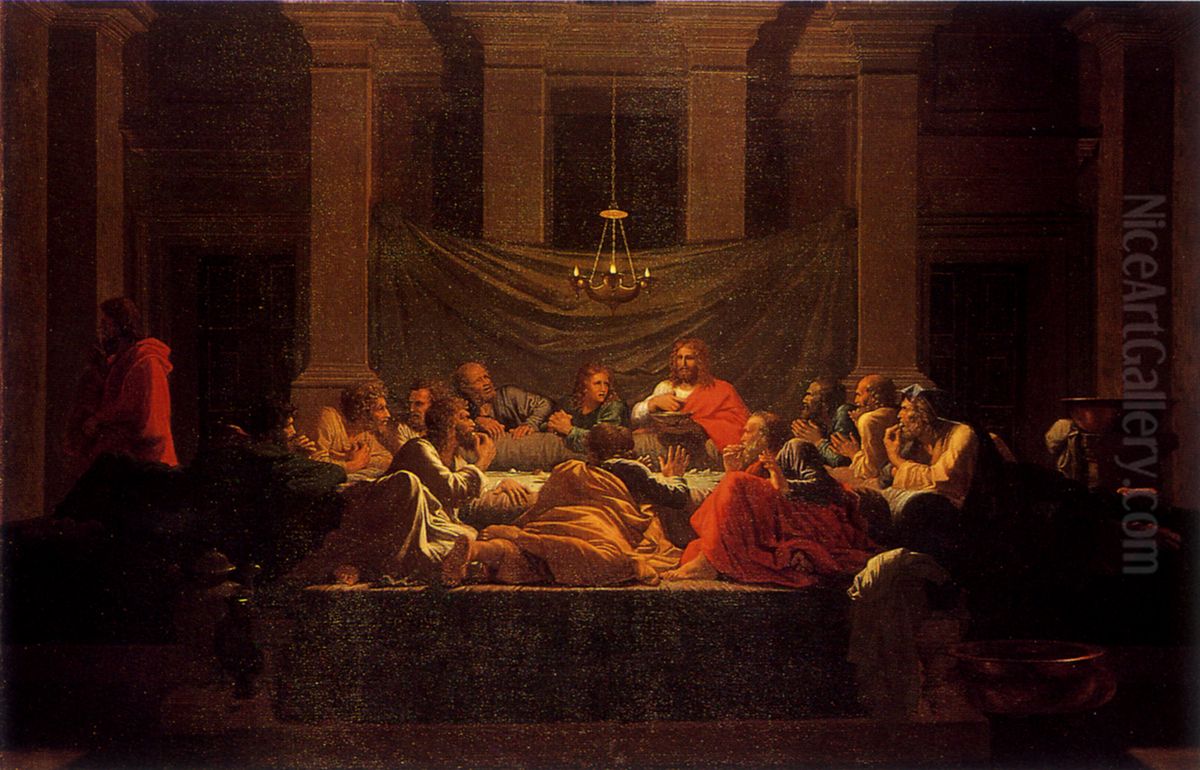 L'Eucharistie, les Sept Sacrements, deuxieme serie Oil Painting by Nicolas Poussin