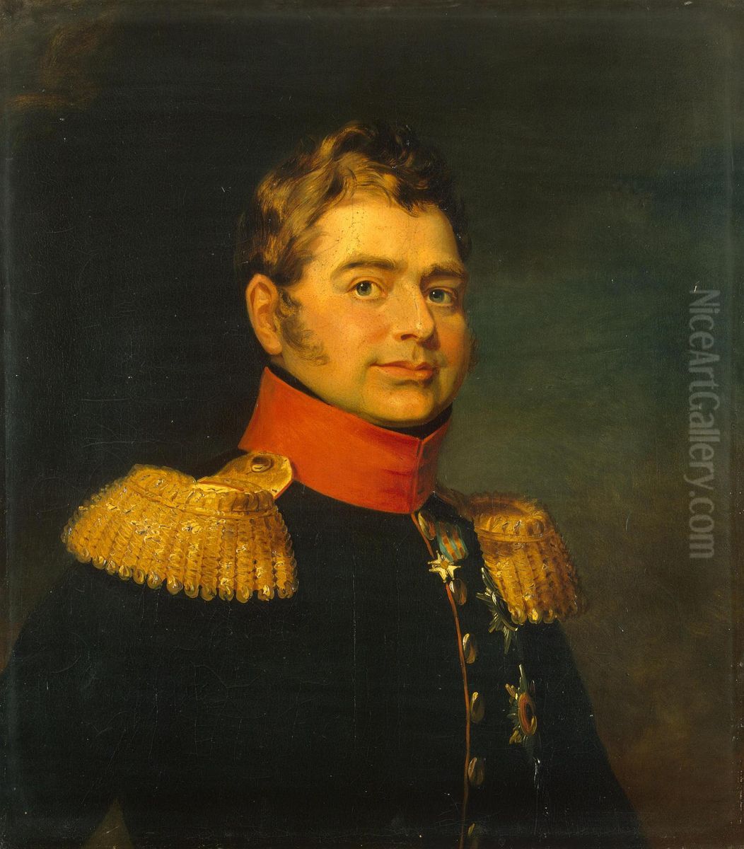 Portrait of Sergey Ya. Repninsky (1775-1818) (2nd) Oil Painting by George Dawe