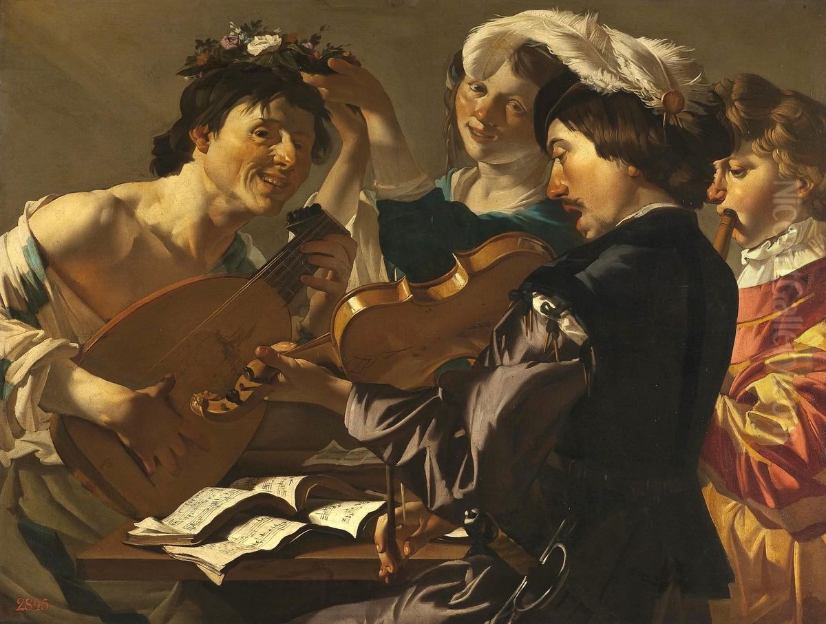 Concert Oil Painting by Dirck Van Baburen