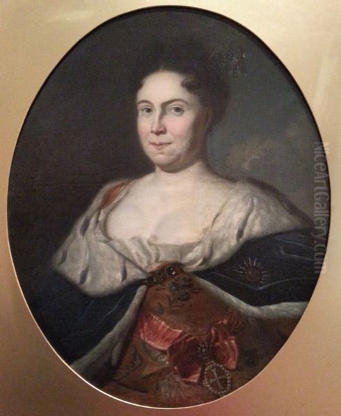 Portrait of Catherine I Oil Painting by Carel de Moor