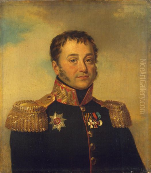 Portrait of Pyotr V. Denisyev (1766-1849) Oil Painting by George Dawe