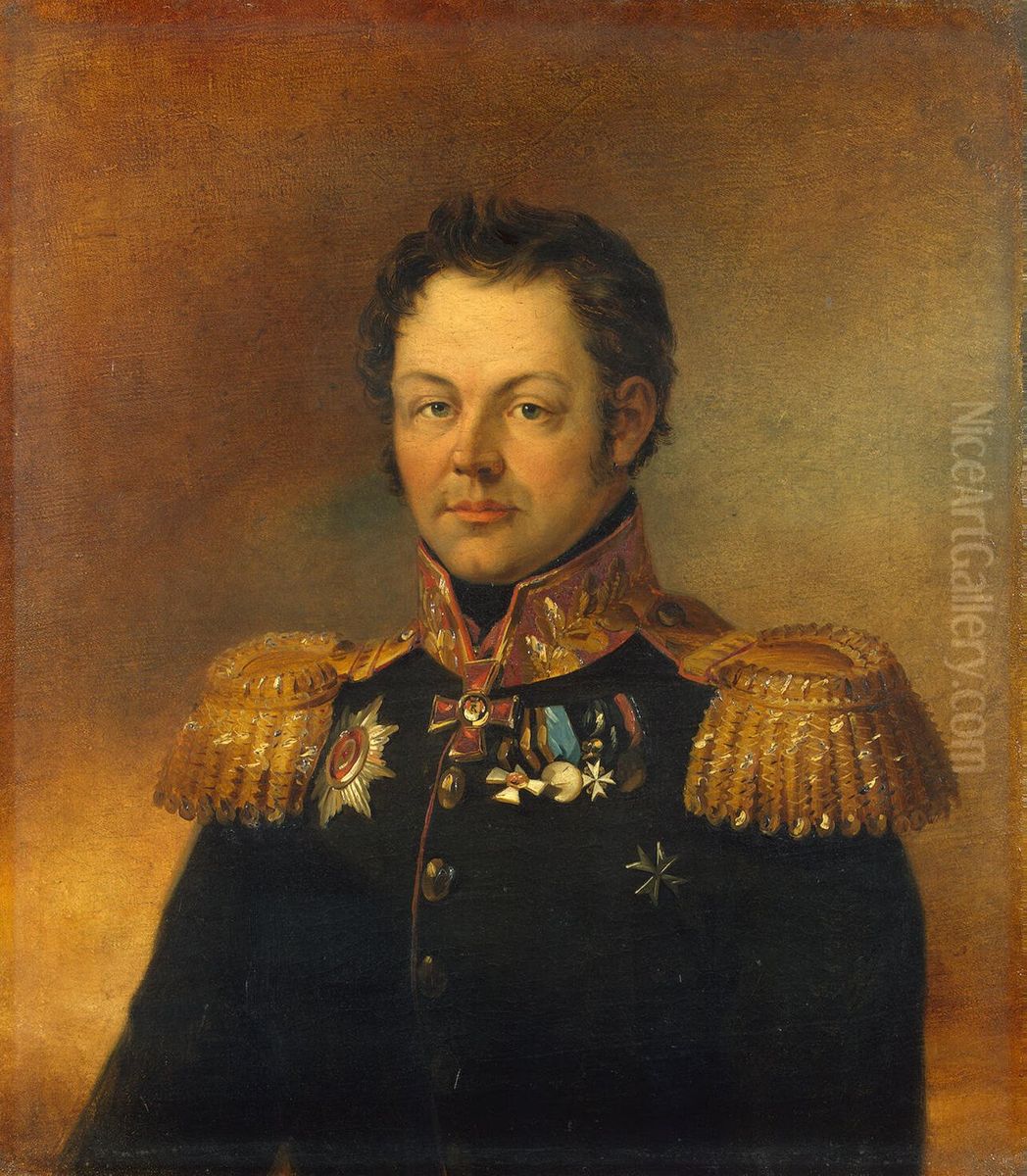 Portrait of Alexander E. Pyker (1776-1834) Oil Painting by George Dawe