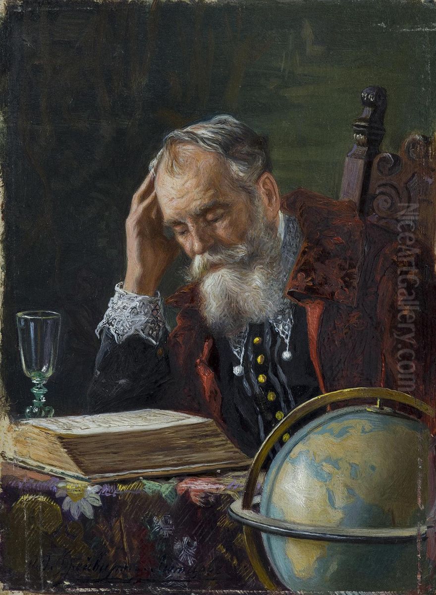 Portrait of Vasco da Gama Oil Painting by Oskar Freiwirth-Lutzow