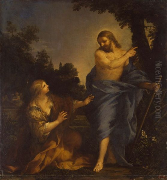 Christ Appearing to Mary Magdalene Oil Painting by Pietro da Cortona
