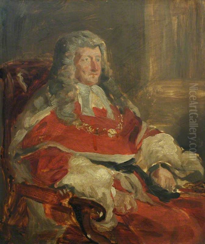 John Campbell, 1st Baron Campbell, 1779 - 1861. Lord Chief Justice and Lord Chancellor Oil Painting by Francis Grant