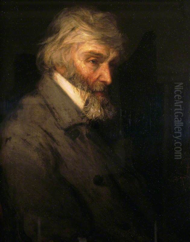 Thomas Carlyle, 1795 - 1881. Historian and essayist Oil Painting by Robert Herdman