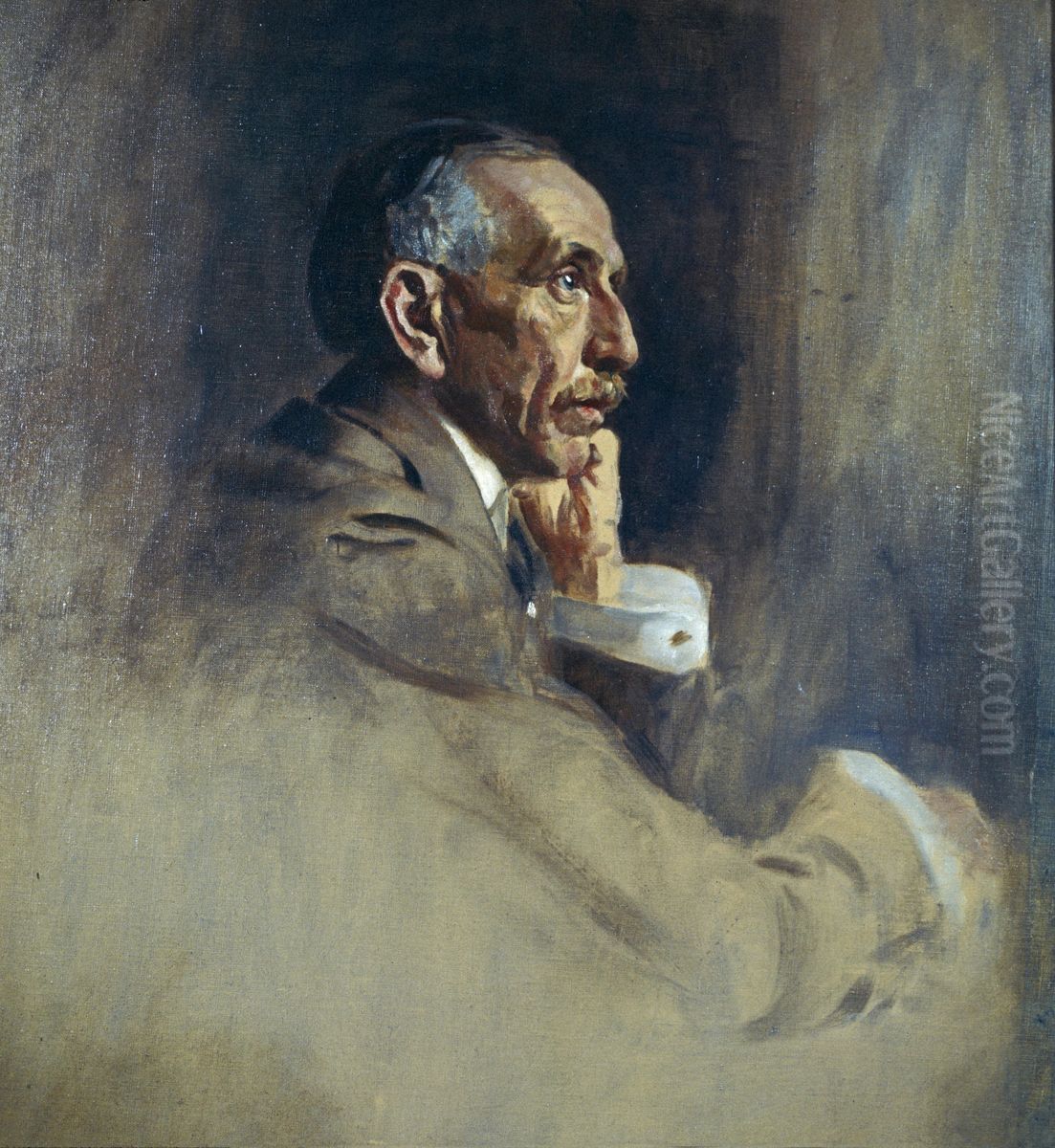 William Morris Hughes, 1862 - 1952. Prime Minister of Australia Oil Painting by James Guthrie