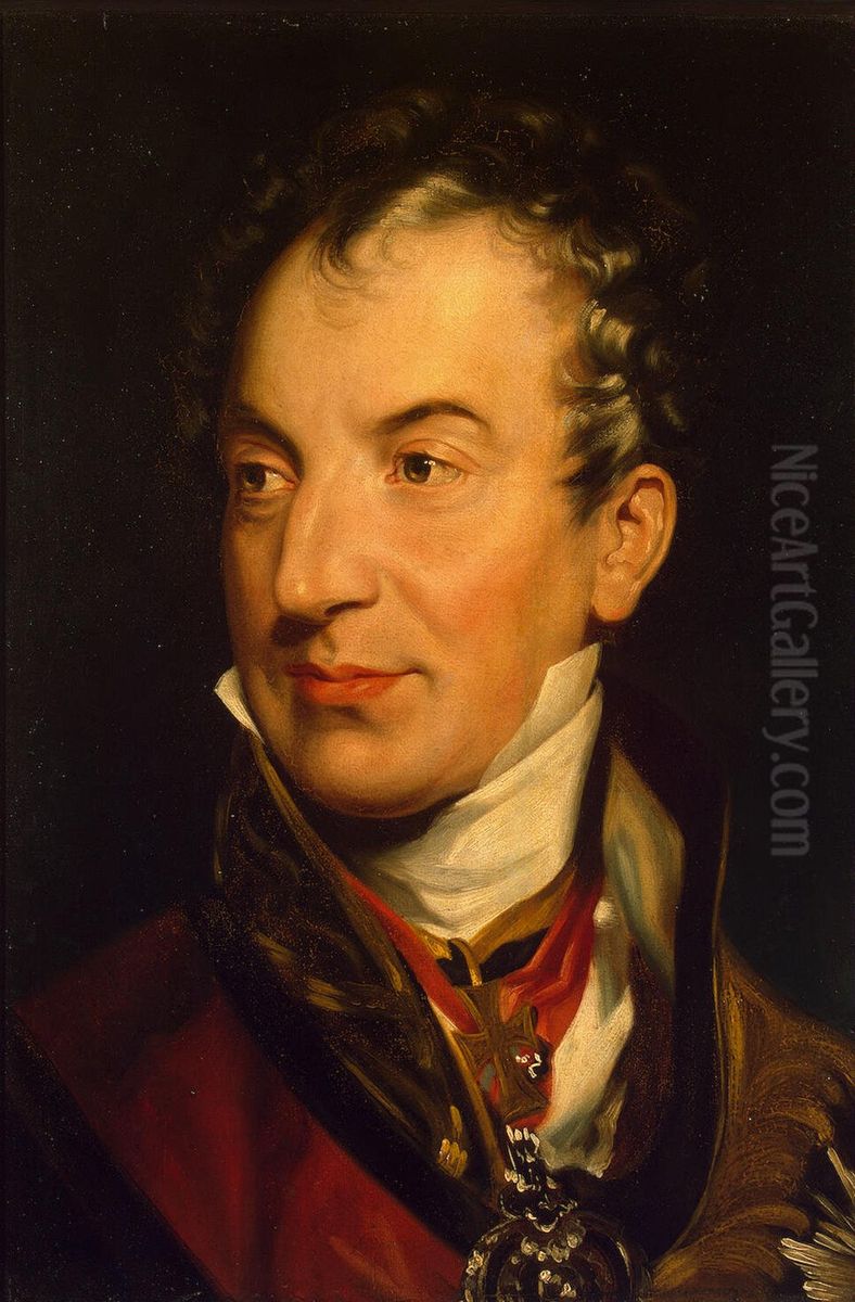 Portrait of Prince Klemens Wenzel Lothar von Metternich (1773-1859) Oil Painting by Thomas Lawrence