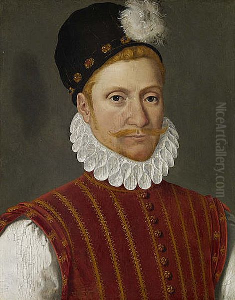 Sir William Kirkcaldy of Grange Oil Painting by Francois Clouet