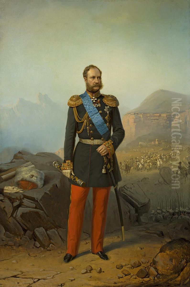Portrait of Prince Alexander Baryatinsky Oil Painting by Georg von Bothmann