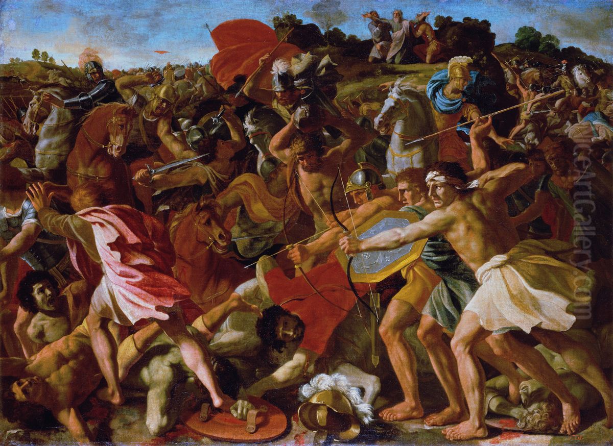 Victoire de Josue sur les Amalecites Oil Painting by Nicolas Poussin Victoire de Josue sur les Amalecites Oil Painting by Nicolas Poussin