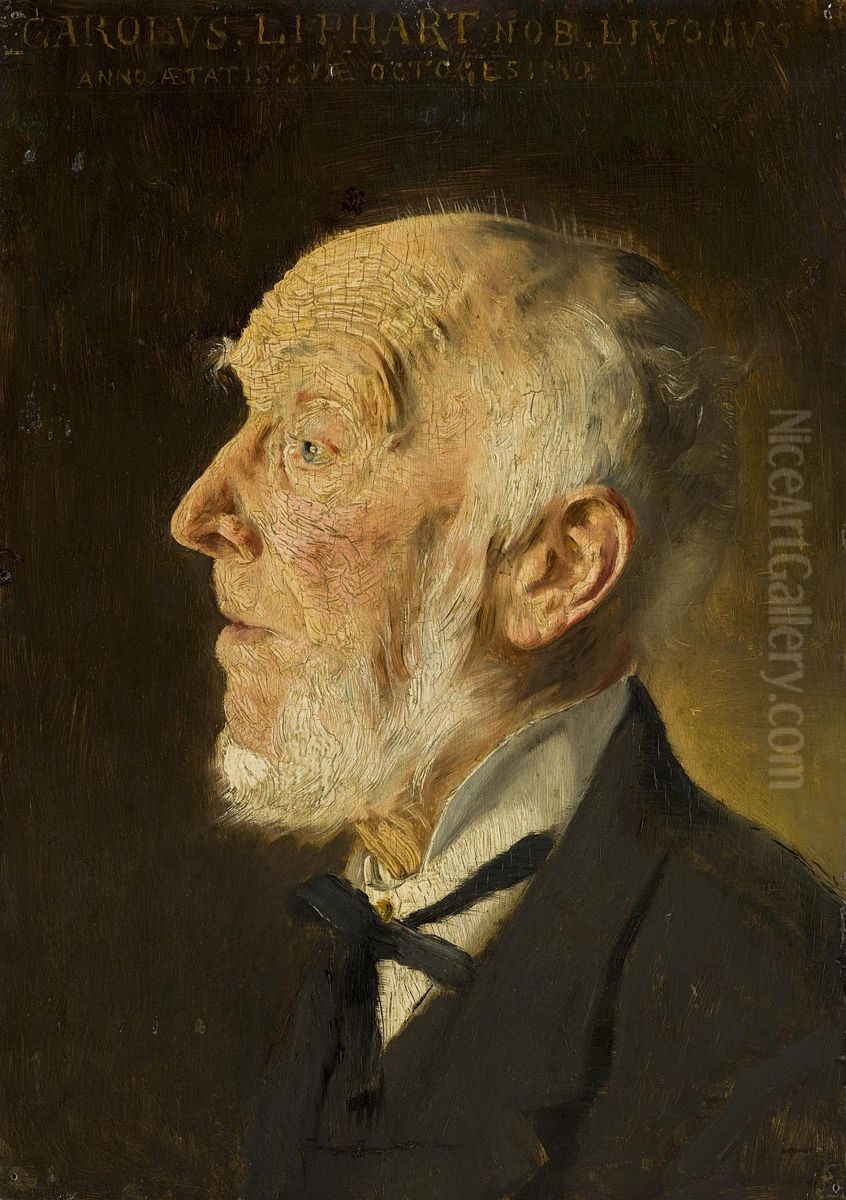 Portrait of Karl Liphart Oil Painting by Ernst Friedrich von Liphart