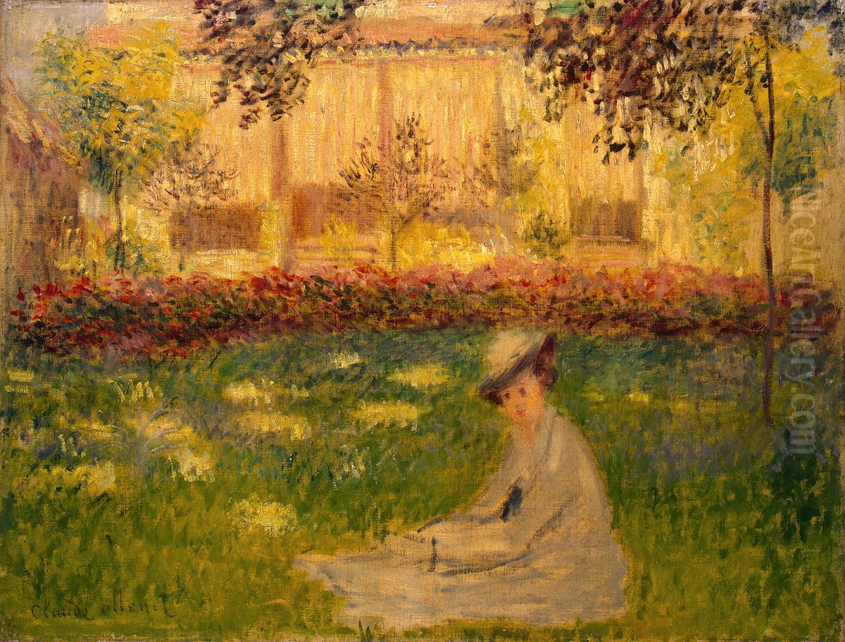 Woman in the Garden Oil Painting by Claude Oscar Monet