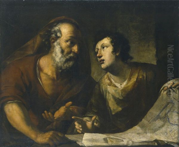 Geographer Oil Painting by Pier Francesco Mola