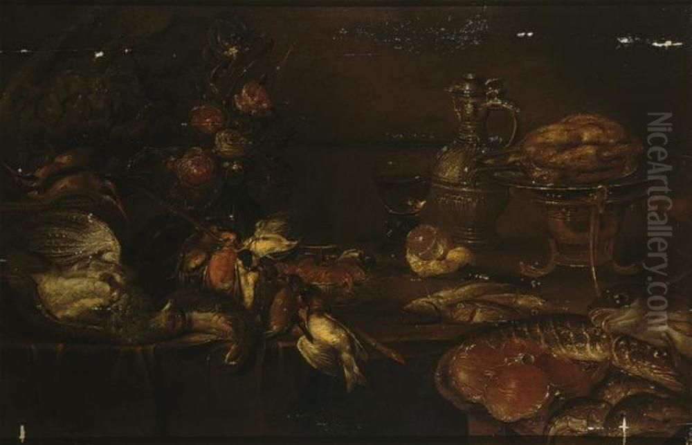 Fish and Game Oil Painting by Alexander Adriaenssen