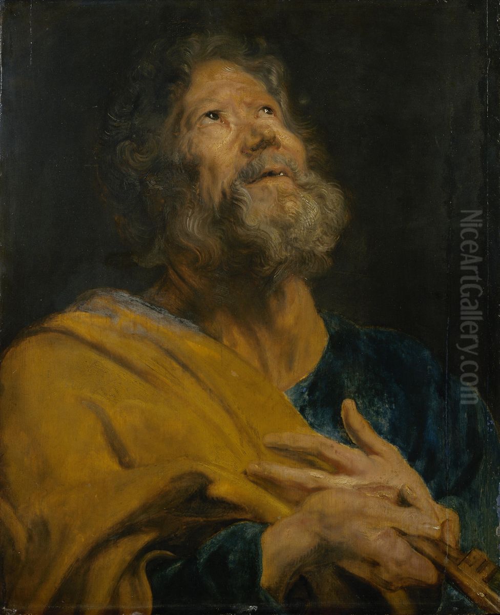 St Peter Oil Painting by Sir Anthony Van Dyck