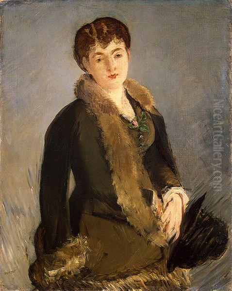 Isabelle Lemonnier le Chapeau a la Main Oil Painting by Edouard Manet