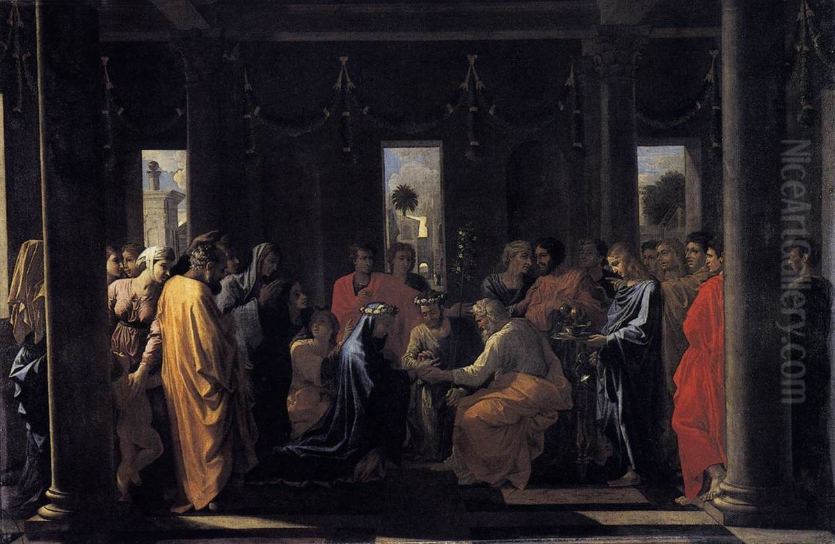 The Seven Sacraments: Marriage Oil Painting by Nicolas Poussin