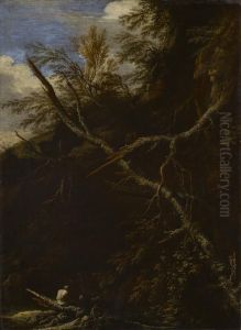 Desolate Landscape with Two Figures