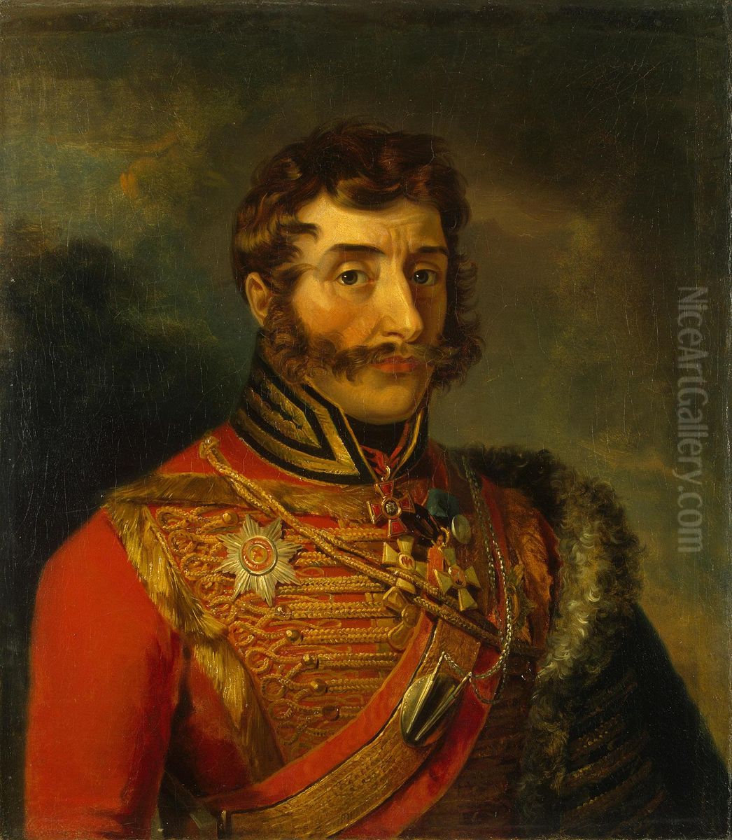 Portrait of Ivan S. Dorokhov (1762-1815) Oil Painting by George Dawe