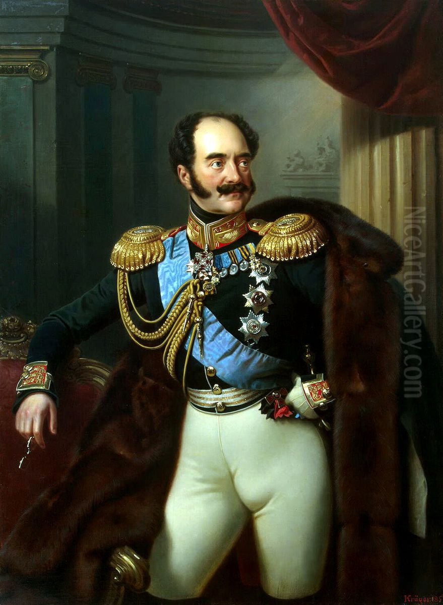 Portrait of Count Vladimir Adlerberg Oil Painting by Franz Kruger
