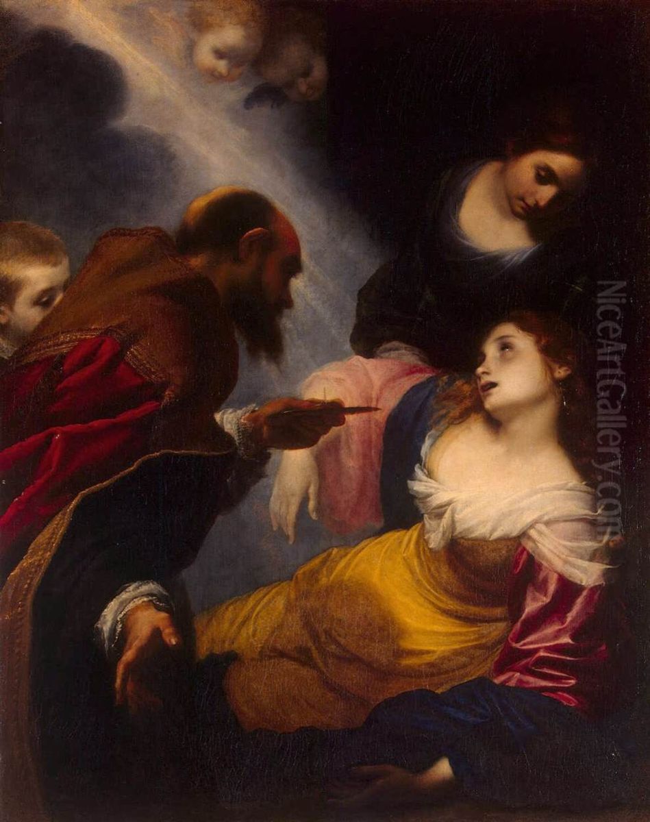 Death of St Petronilla Oil Painting by Simone Pignoni