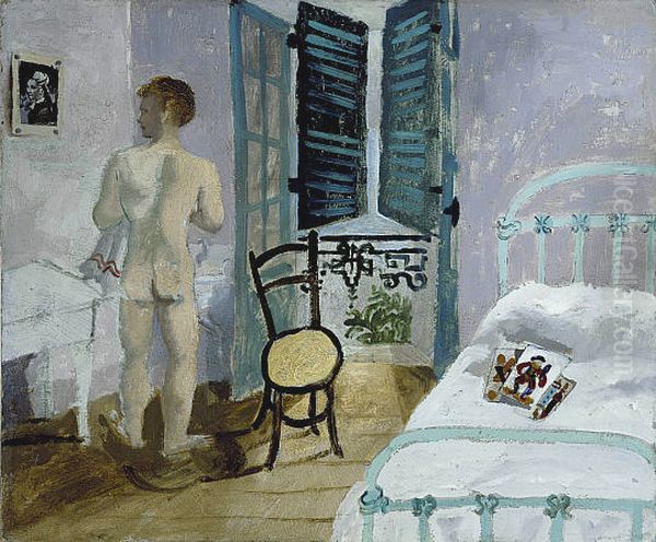 Francis Rose in a Bedroom Oil Painting by Christopher Wood