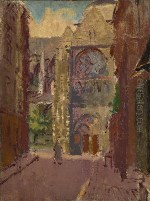 La Rue Pecquet, Dieppe Oil Painting by Walter Richard Sickert La Rue Pecquet, Dieppe Oil Painting by Walter Richard Sickert
