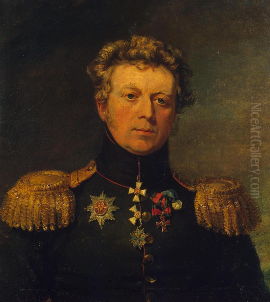 Portrait of Yevstafy Ye. Staden (1774-1845) Oil Painting by George Dawe