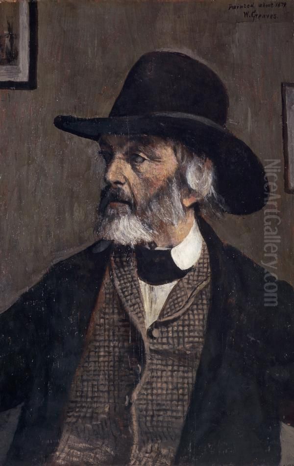 Thomas Carlyle, 1795 - 1881. Historian and essayist Oil Painting by Walter Greaves