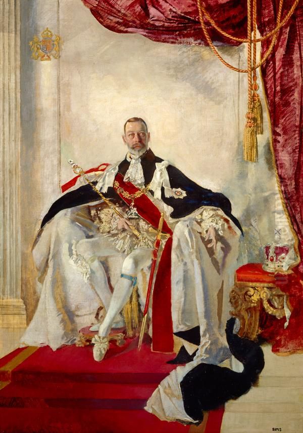 George V (1865-1936), reigned 1910-1936 Oil Painting by Charles Sims