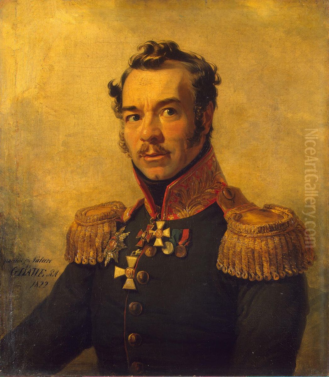 Portrait of Dmitry M. Yuzefovich (1777-1821) Oil Painting by George Dawe