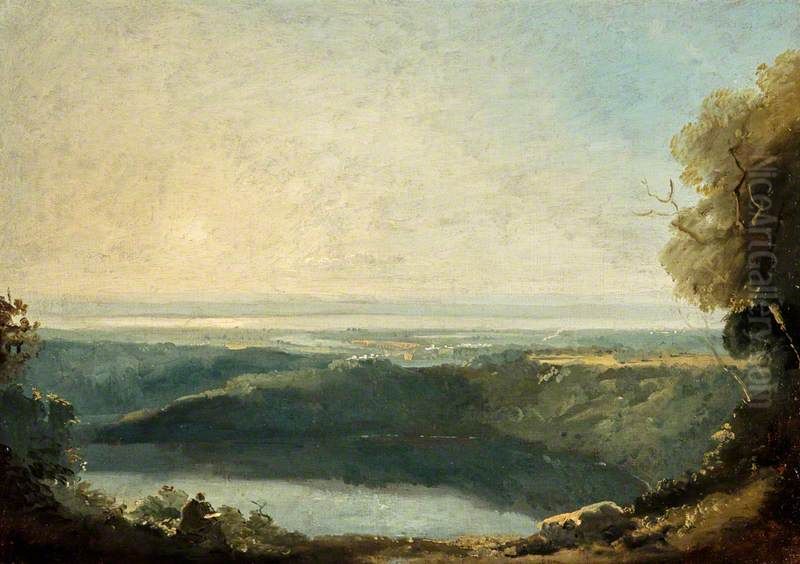 Lake Albano Oil Painting by Richard Wilson