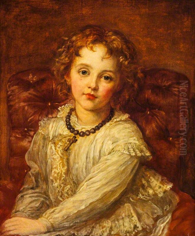 Caroline Muriel Callander, later Mrs Baird (c 1861 - 1932) Oil Painting by George Frederic Watts