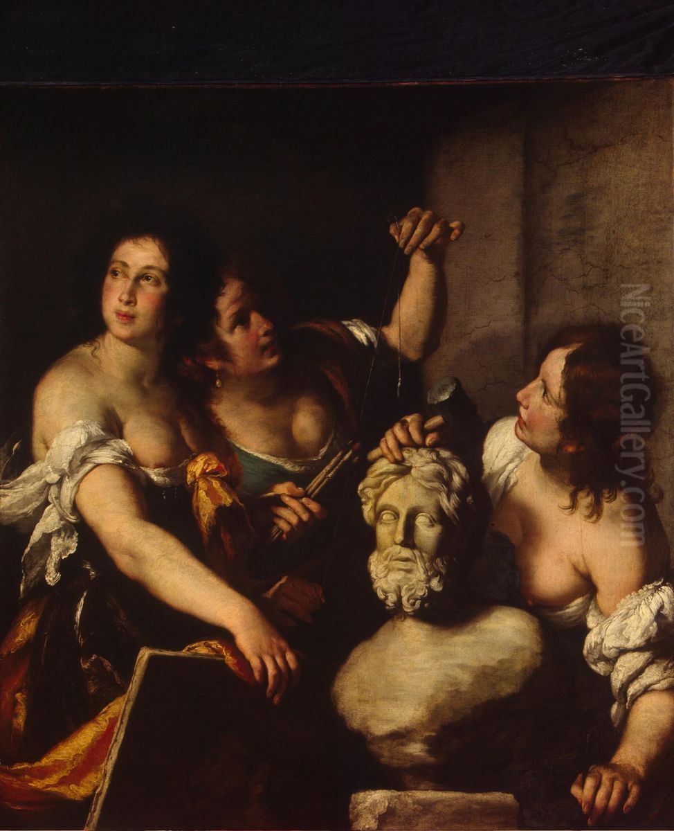 Allegory of the Arts Oil Painting by Bernardo Strozzi
