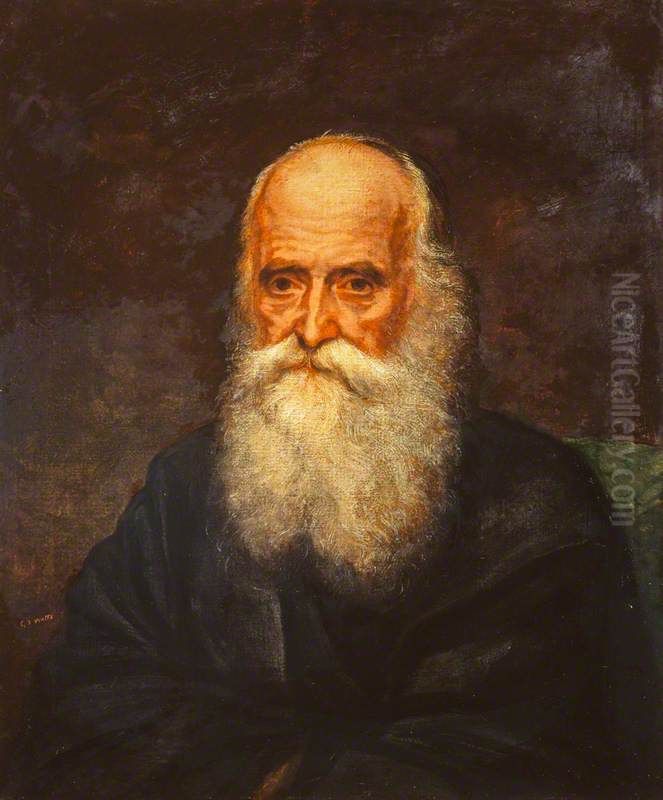 Theophilos Kairis (1784 - 1853) Oil Painting by George Frederic Watts