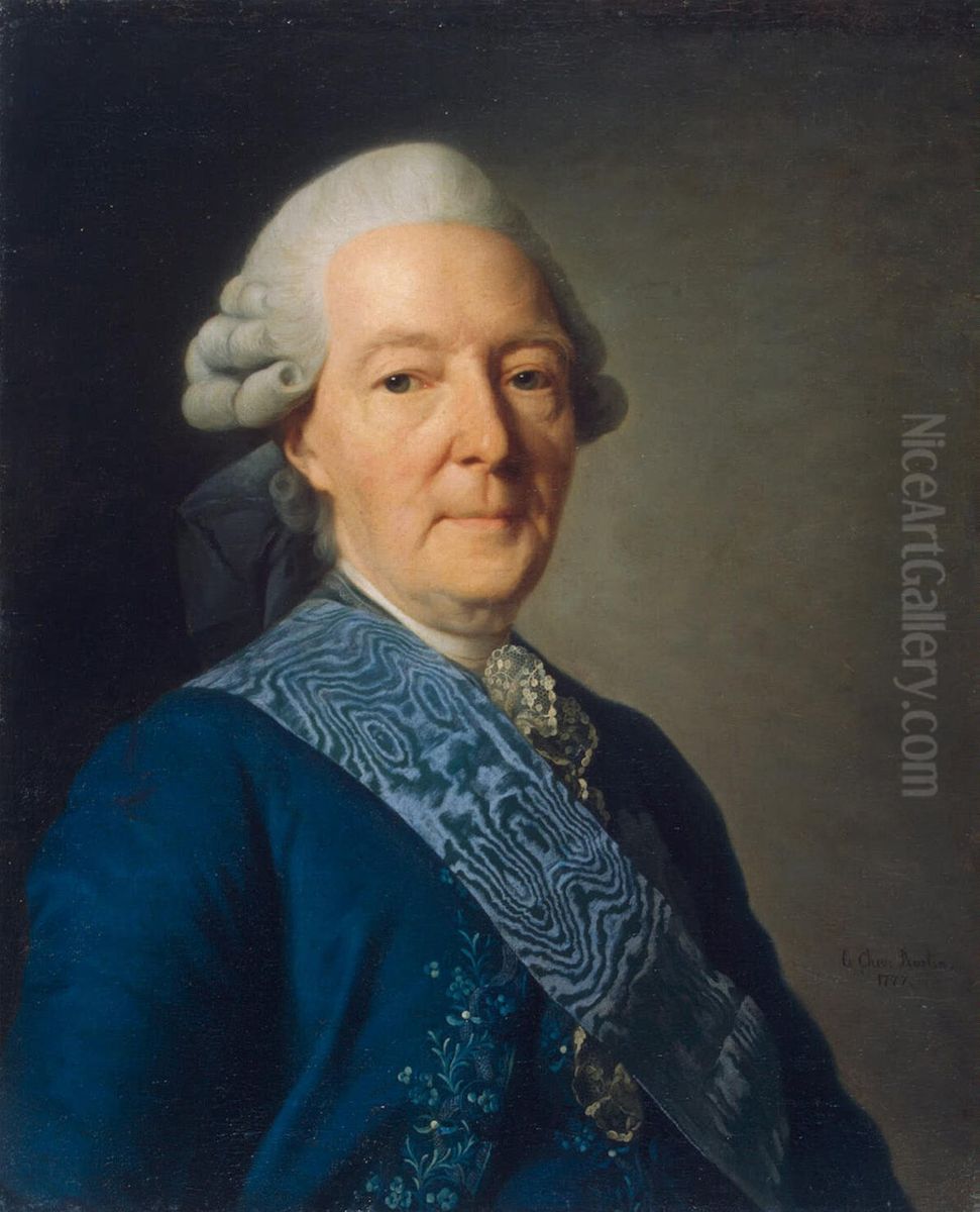 Portrait of Ivan Ivanovich Betskoi Oil Painting by Alexander Roslin