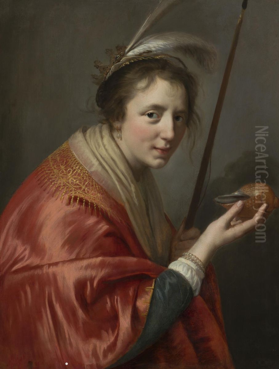 Portrait of a Young Woman as Granida Oil Painting by Paulus Moreelse