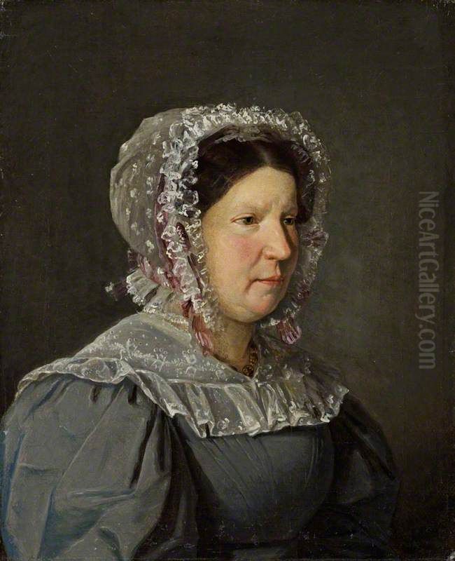 Portrait of Cecilia Margaret Kobke, the Artist's Mother Oil Painting by Christen Kobke