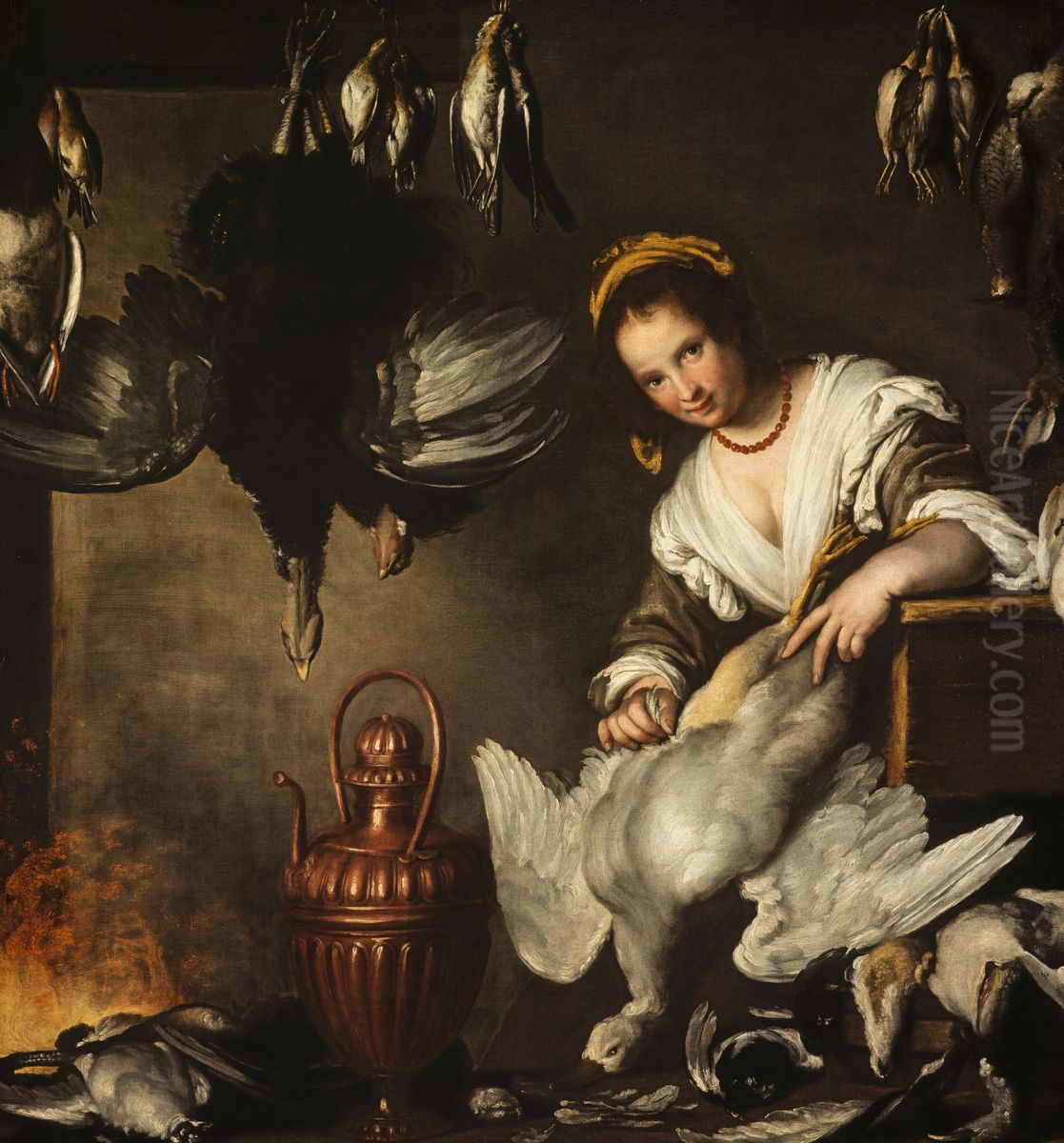 The Cook Oil Painting by Bernardo Strozzi