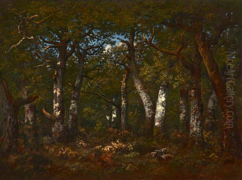 Sous Bois (L'Entree du Dormoir) Oil Painting by Narcisse Virgilio Diaz