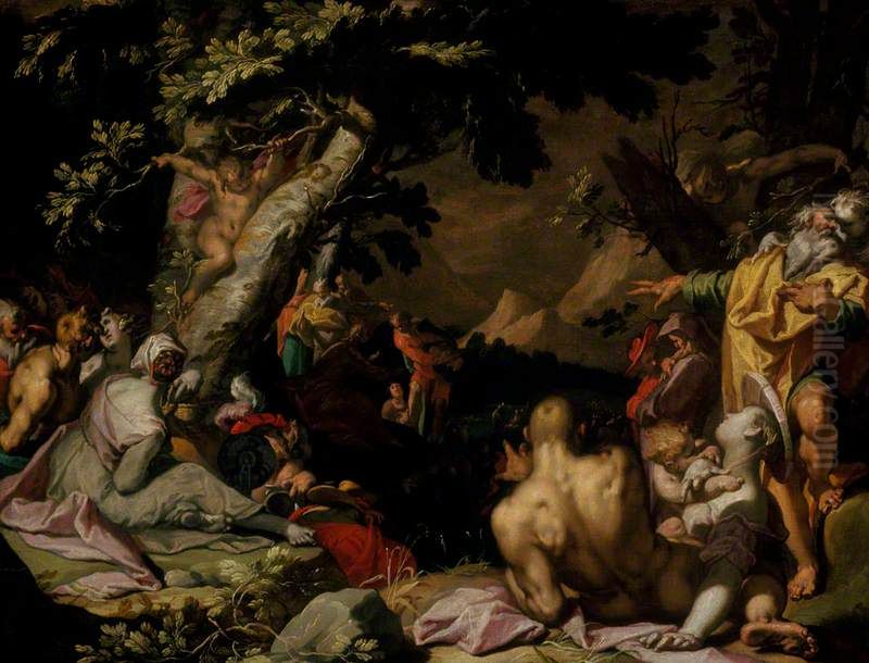 Miracle of the loaves (Jesus feeds the five thousand) Oil Painting by Abraham Bloemaert
