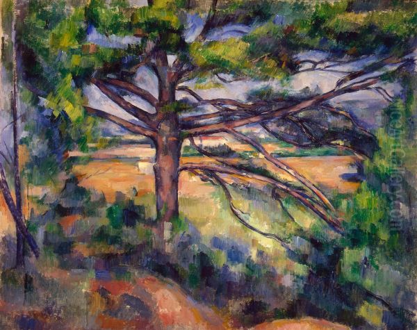 Grand pin et terres rouges Oil Painting by Paul Cezanne