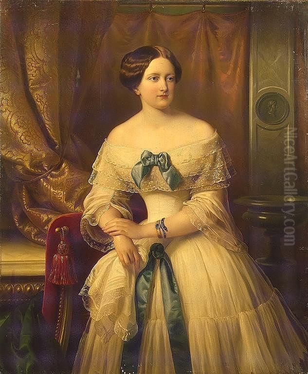 Portrait of Grand DuchessMaria Mikhailovna of Russia Oil Painting by Karl Ferdinand Sohn