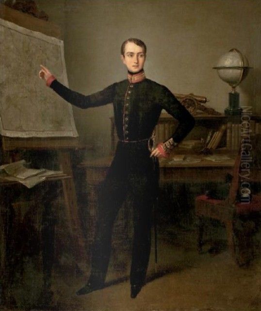 Portrait of the Imperial Court Page Nikolai Orlov Oil Painting by Cosroe Dusi