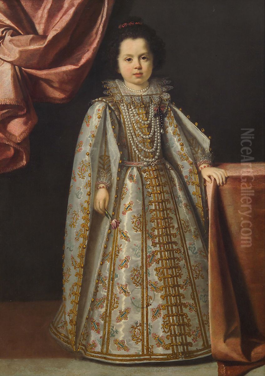 Portrait of Vittoria della Rovere (1622-1694) Oil Painting by Lorenzo Lippi