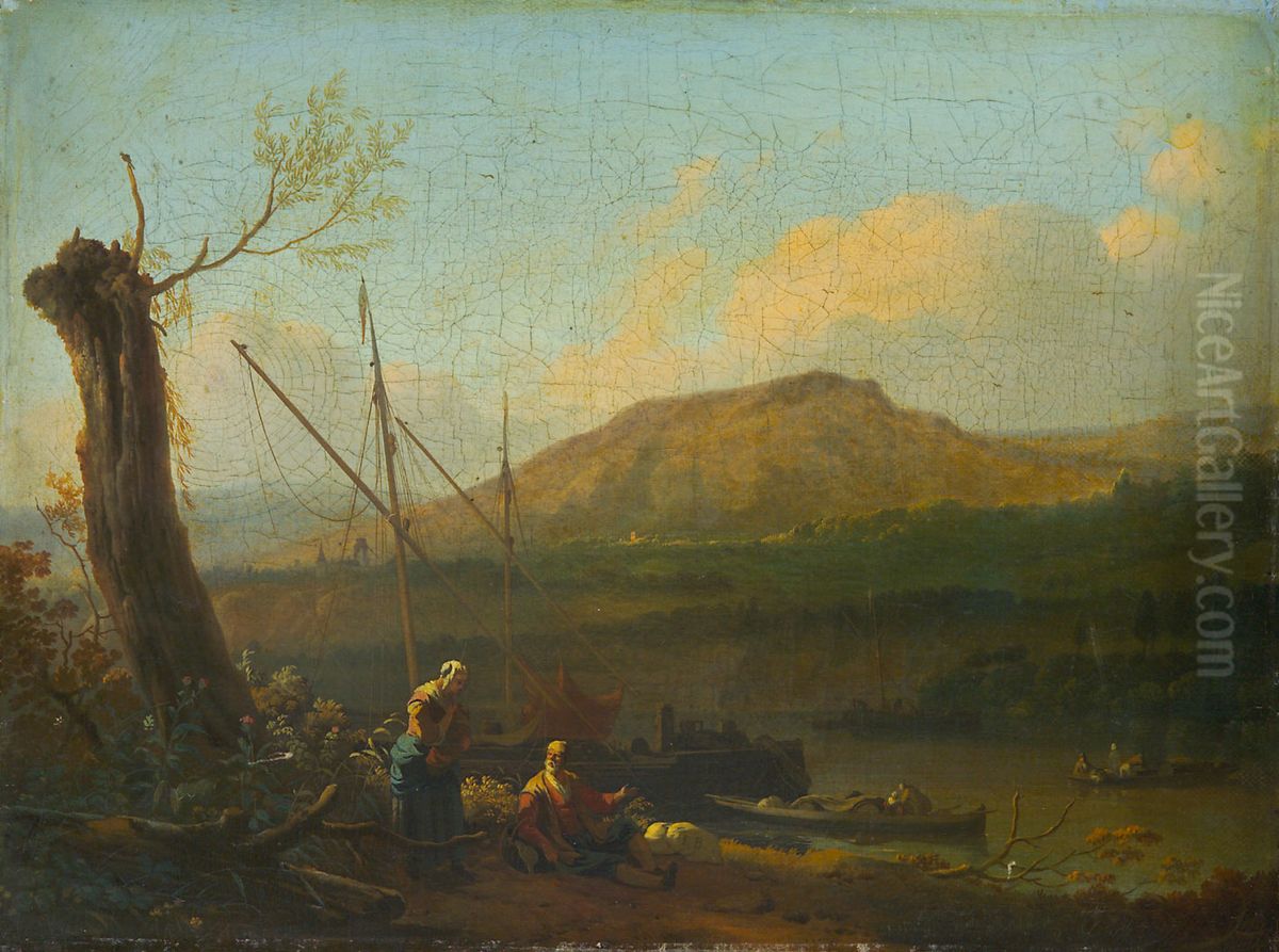 Flusslandschaft Oil Painting by Ludolf Bakhuizen