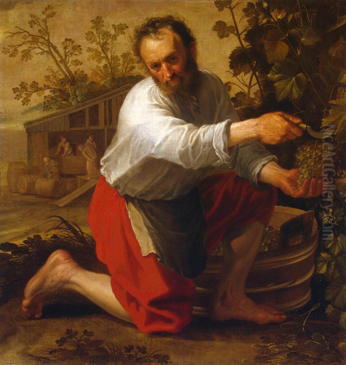 Wine Grower Oil Painting by Jacob Gerritsz. Cuyp