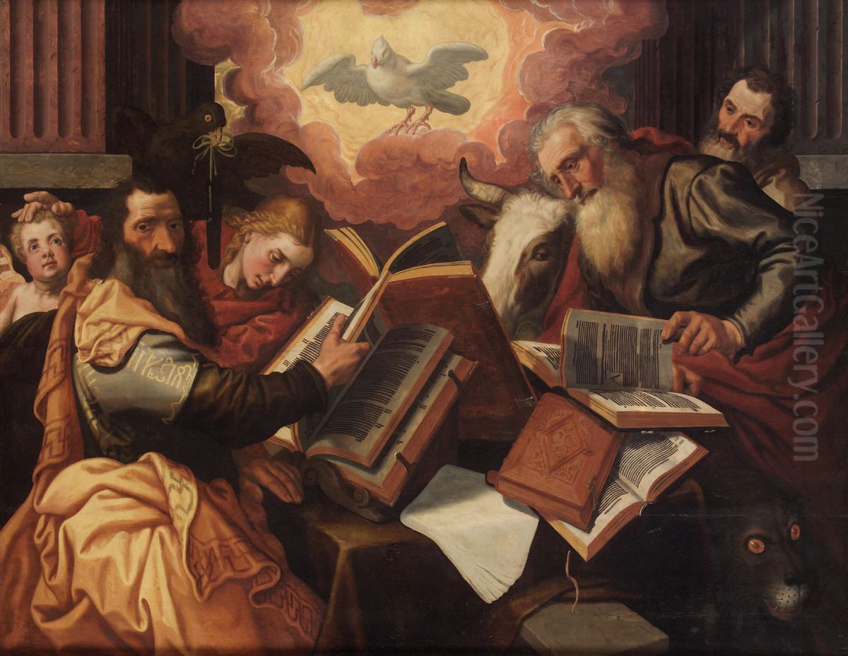 The Four Evangelists Oil Painting by Pieter Aertsen