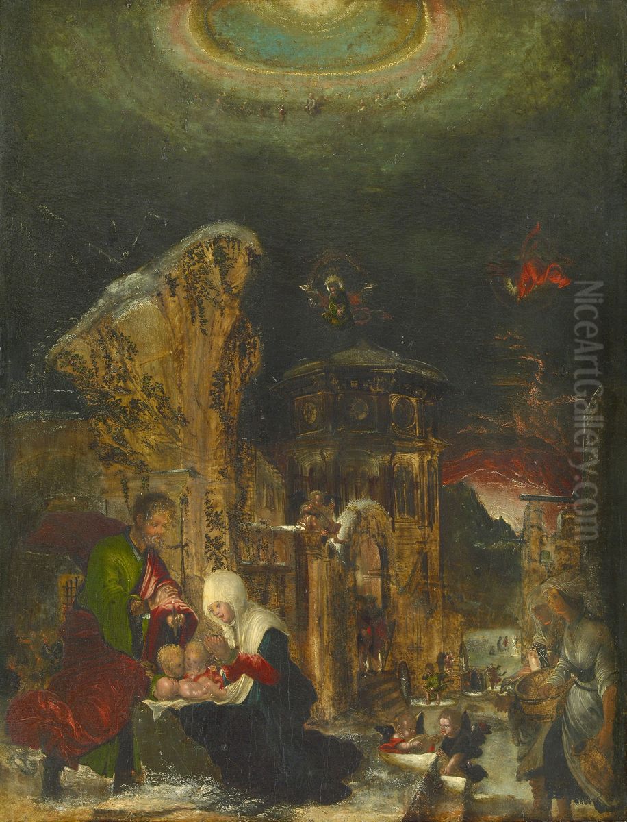 Nativity of Christ Oil Painting by Albrecht Altdorfer